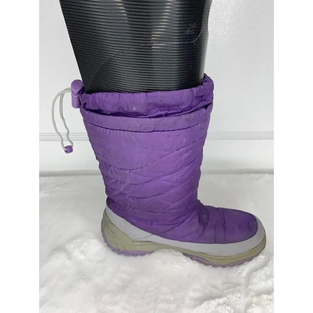 Girls Target Winter Snow Boots Purple Quilted Size 13
